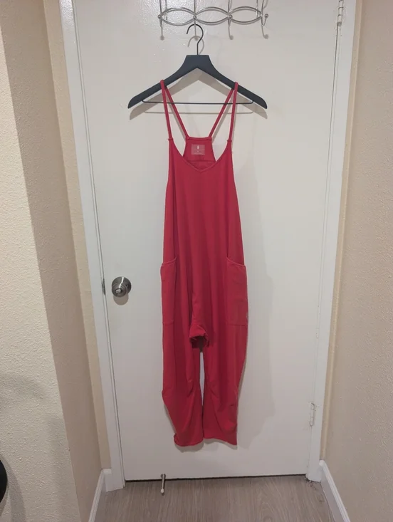 Free People Movement Hot Shot Onesie In Cherry - Picture 3 of 16